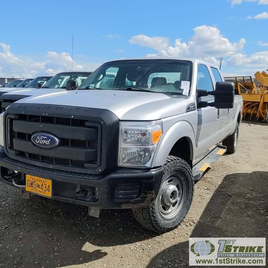 2014 FORD F-250 SUPERDUTY XL, 6.2L GAS, 4X4, CREW CAB, LONG BED