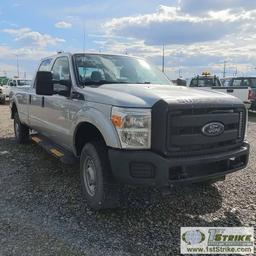 2014 FORD F-250 SUPERDUTY XL, 6.2L GAS, 4X4, CREW CAB, LONG BED