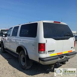 2000 FORD EXCURSION XLT, 7.3L POWERSTROKE, 4X4