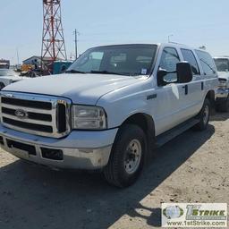 2005 FORD EXCURSION, 6.0L POWERSTROKE, 4X4