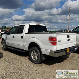 2011 FORD F-150 XLT, 5.0L GAS, 4X4, CREW CAB, SHORT BED