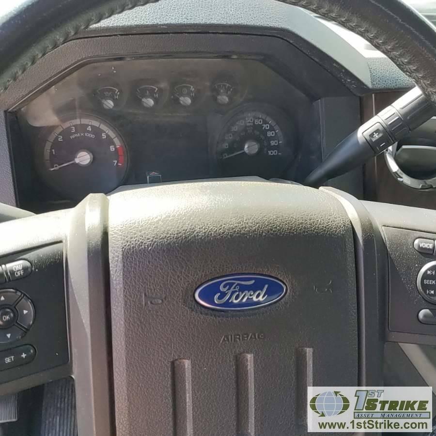 2011 FORD F-250 SUPERDUTY XL, 6.2L GAS, 4X4, CREW CAB, SHORT BED