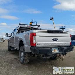 2017 FORD F-250, 6.7L POWERSTROKE, 4X4, CREW CAB, LONG BED. TITLE IN TRANSIT