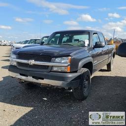 2003 CHEVROLET SILVERADO 2500HD, 6.0L VORTEC, 4X4, CREW CAB, LONG BED