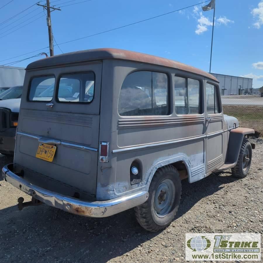 1959 JEEP WILLYS, 226 HURRICANE, 4X4, 2-DOOR WAGON. UNKNOWN MECHANICAL PROBLEMS. OWNER STATES: WAS R