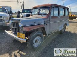 1959 JEEP WILLYS, 226 HURRICANE, 4X4, 2-DOOR WAGON. UNKNOWN MECHANICAL PROBLEMS. OWNER STATES: WAS R