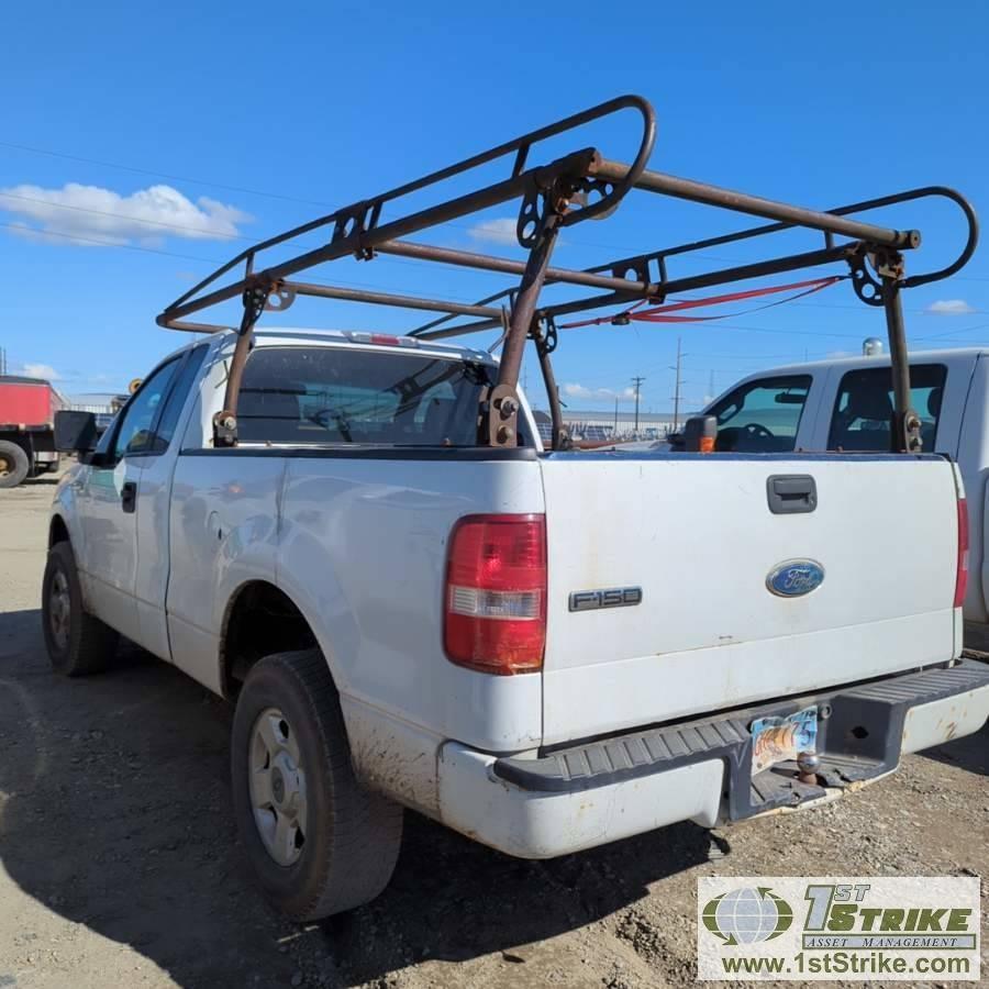 2004 FORD F-150, 4.6L GAS, 4X4, EXTENDED CAB, SHORT BED WITH RACK. RECONSTRUCTED TITLE