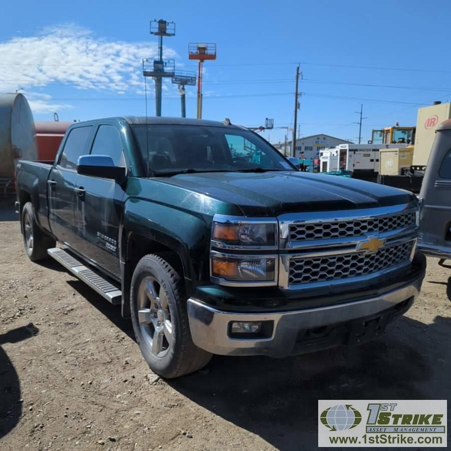 2014 CHEVROLET SILVERADO 1500 LT, 5.3L FLEXFUEL, 4X4, CREW CAB, SHORT BED