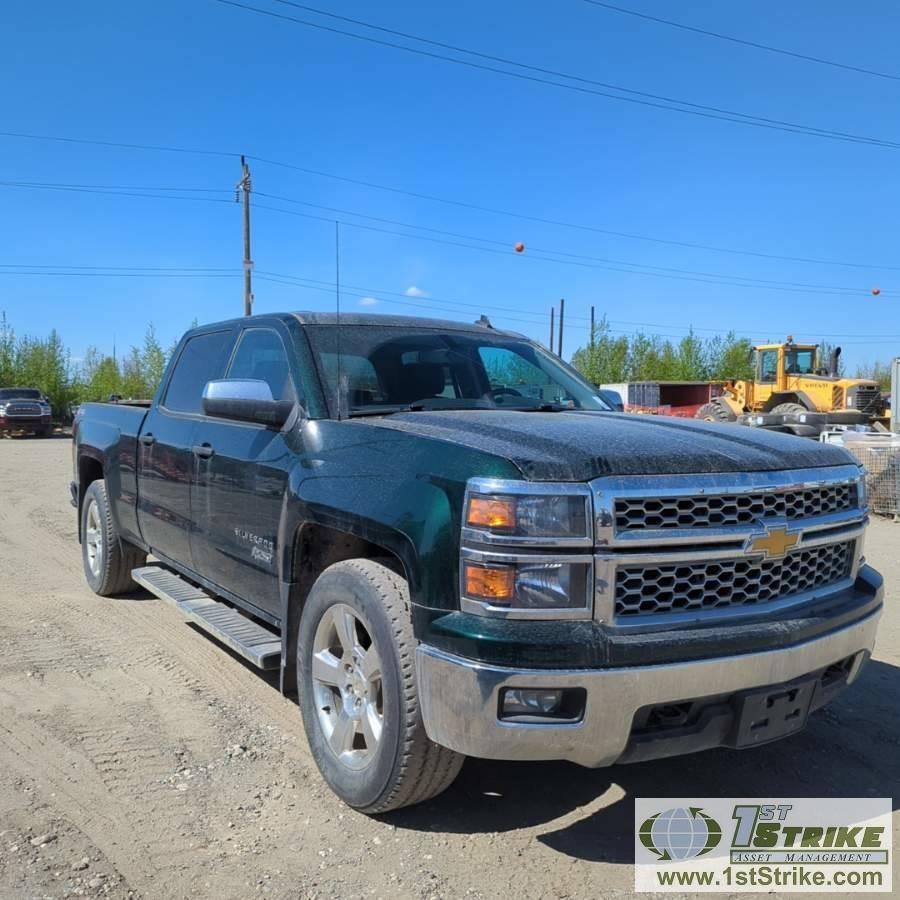 2014 CHEVROLET SILVERADO 1500 LT, 5.3L FLEXFUEL, 4X4, CREW CAB, SHORT BED