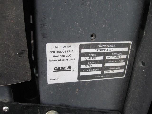 Case IH Puma 130 FWA Tractor w/Loader - Very Nice! *Read Description: