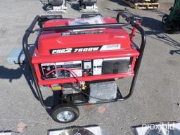 NEW 7500 WATT GENERATOR NEW SUPPORT EQUIPMENT powered by gas engine, 13hp, equipped with 7500 watts,