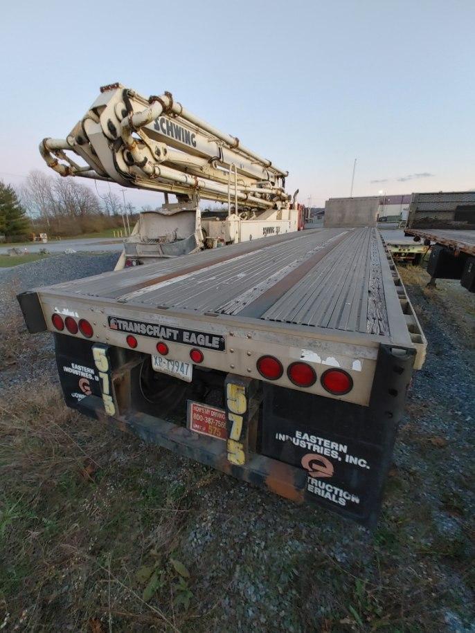 1997 TRANSCRAFT EAGLE FLATBED TRAILER VN:055092 equipped with 45ft. X 96in. Flatbed body, 11R24.5 ti