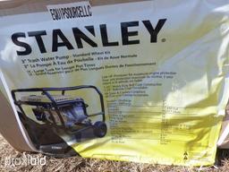 NEW STANLEY ST3TWPLT 3IN. TRASH PUMP NEW SUPPORT EQUIPMENT powered by Lifan gas engine, 13hp, equipp