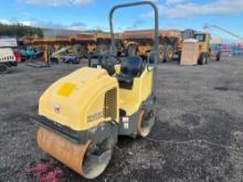 2017 WACKER RD12A-90 ASPHALT ROLLER SN:24357225 powered by gas engine, equipped with ROPS, 36in.