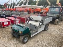 CLUB CAR UTILITY VEHICLE VN:790369 powered by gas engine, 2-passenger, utility box....