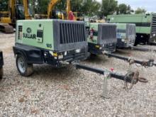 2018 SULLAIR 185DPQ-KU4F AIR COMPRESSOR powered by diesel engine, equipped with 185CFM, trailer