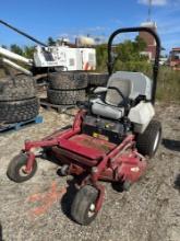 EXMARK LASER COMMERCIAL MOWER SN-202666 powered by gas engine, equipped with 52in. Cutting deck,