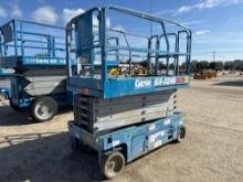 2015 GENIE GS3246E SCISSOR LIFT SN:136320 electric powered, equipped with 26ft. Platform height,