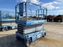 2014 GENIE GS3246E SCISSOR LIFT SN:117094 electric powered, equipped with 26ft. Platform height,