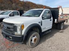 2016 FORD F450 FLATBED TRUCK VN:1FDTF4GTBHEB56610 powered by diesel engine, equipped with power