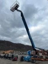 GENIE S125 BOOM LIFT 4x4,SN-12513D-487 powered by diesel engine, equipped with 125ft. Platform
