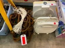MISCELLANEOUS ROPE; (2) SMALL HEATER FANS SUPPORT EQUIPMENT . All Items need to be removed by March