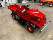 TOTALLY RESTORED 1925 STEELCRAFT MACK AC 5 TON DUMP TRUCK PEDAL TOY, DELUXE MODEL, 65IN. LONG PEDAL