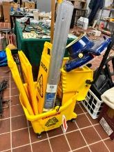 RUBBERMAID MOP BUCKET, MOP, WET FLOOR SIGNS MISCELLANEOUS SUPPORT EQUIPMENT . All Items need to be