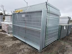 NEW (78) 6FT. X 10FT. PLATINUM HOT DIP GALVANIZED FENCE NEW SUPPORT EQUIPMENT comes with base and