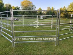 (84) 6FT. X 7FT. LIVESTOCK PANELS NEW SUPPORT EQUIPMENT includes with gate accessories.