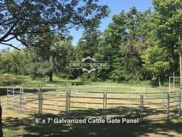 (84) 6FT. X 7FT. LIVESTOCK PANELS NEW SUPPORT EQUIPMENT includes with gate accessories.