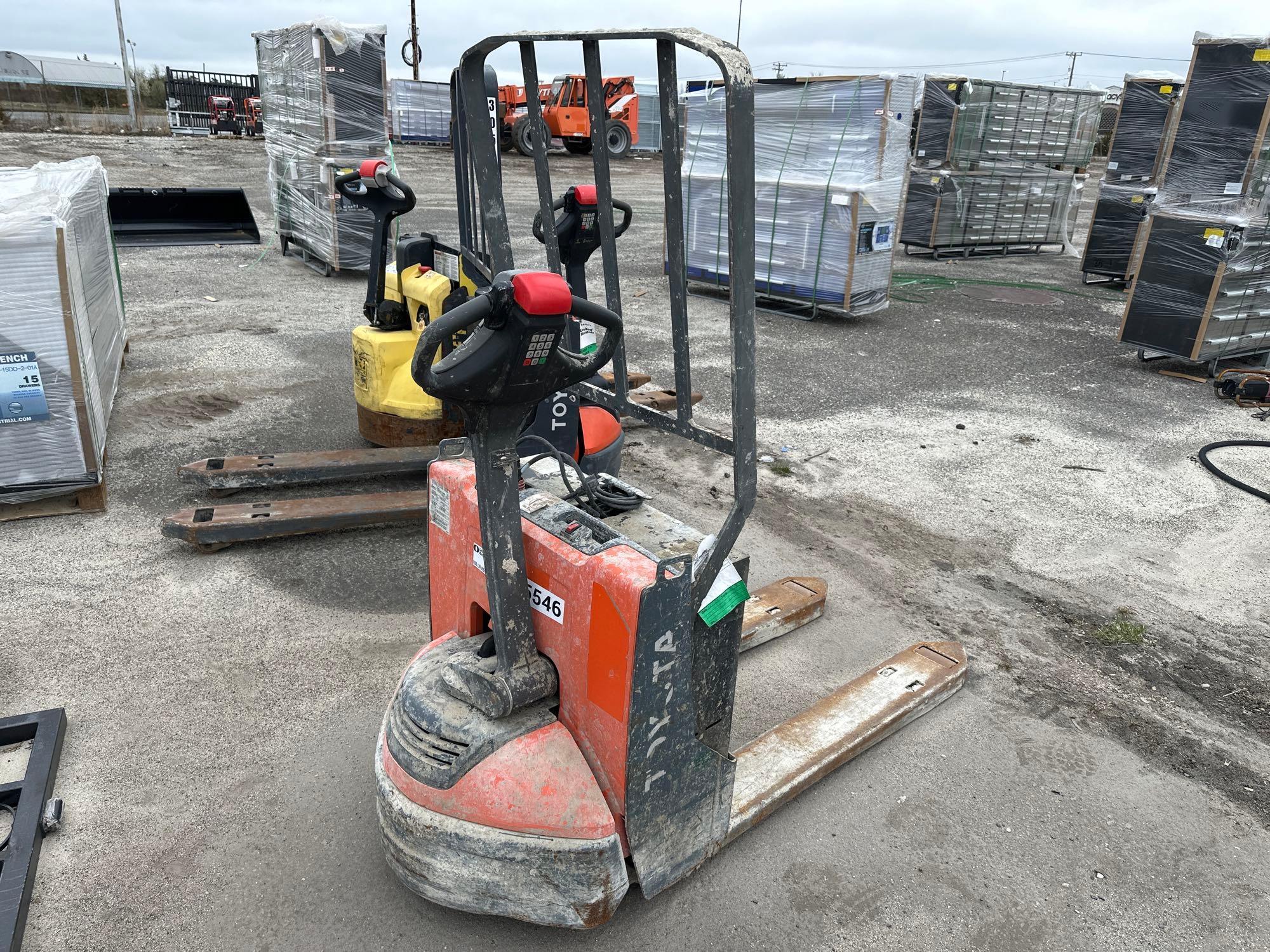 2019 TOYOTA 8HBW23 PALLET JACK SUPPORT EQUIPMENT SN:38506 electric powered.