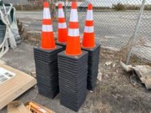 NEW (25) SAFETY HIGHWAY CONES NEW SUPPORT EQUIPMENT