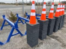 NEW (25) SAFETY HIGHWAY CONES NEW SUPPORT EQUIPMENT