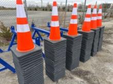 NEW (25) SAFETY HIGHWAY CONES NEW SUPPORT EQUIPMENT