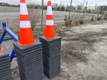 NEW (25) SAFETY HIGHWAY CONES NEW SUPPORT EQUIPMENT