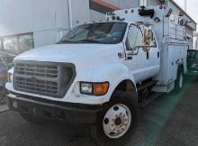2000 FORD F750 UTILITY TRUCK VN:3FDXW75H1YMA70776 powered by Cat diesel engine, equipped with