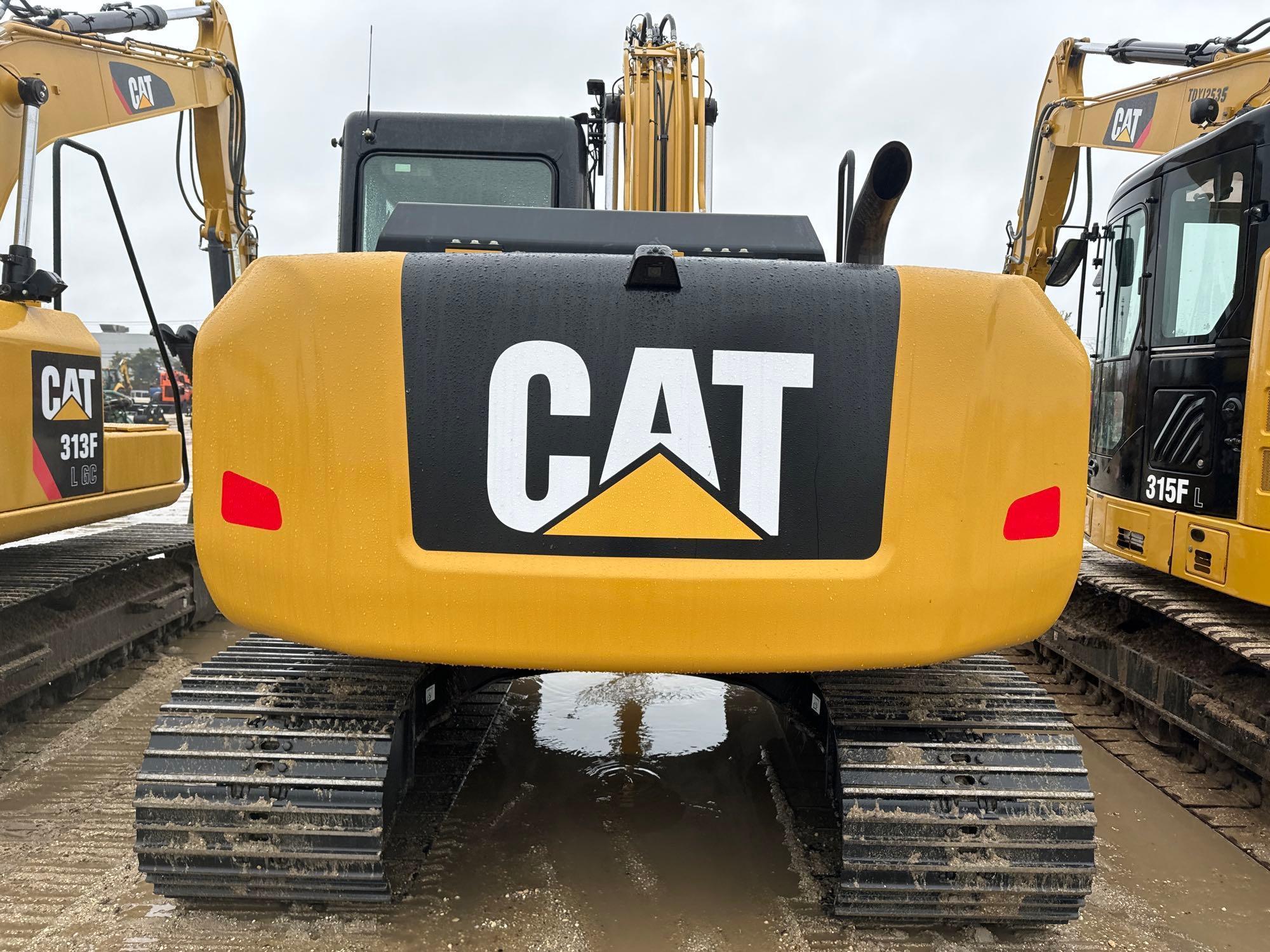 2021 CAT 313FLGC HYDRAULIC EXCAVATOR SN:GJD10535 powered by Cat diesel engine, equipped with Cab,