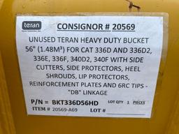 NEW TERAN 56IN. HD DIGGING BUCKET EXCAVATOR BUCKET FOR CAT 336D AND 336D2, 336E, 336F, 340D2, 340F