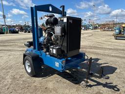 GORMAN RUPP... 4IN. WATER PUMP SN:1337507 powered by John Deere diesel engine, trailer mounted.BOS