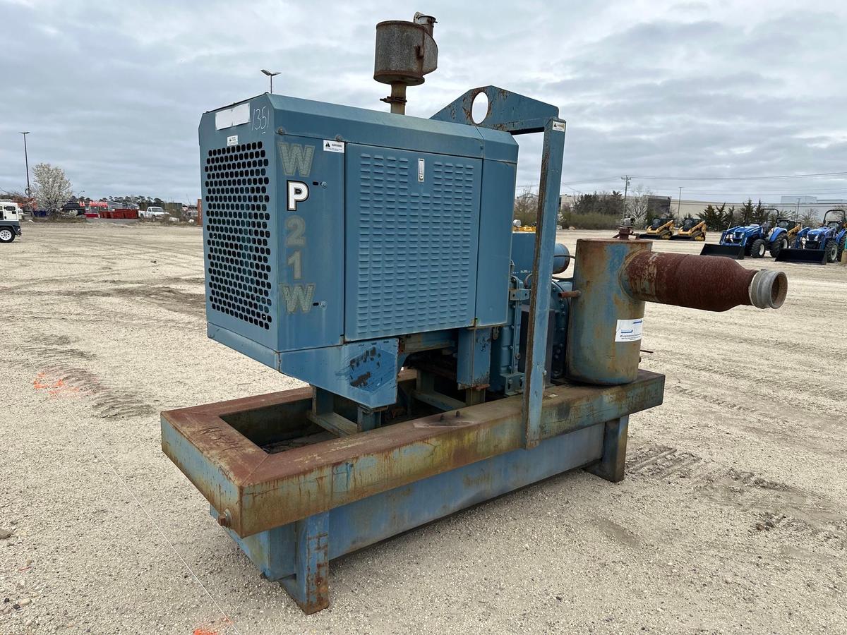 THOMPSON 8RW WATER PUMP powered by powered by John Deere diesel engine, equipped with 8in.