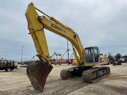 KOBELCO SK330LC HYDRAULIC EXCAVATOR SN:1070 powered by diesel engine, equipped with Cab, air, heat,