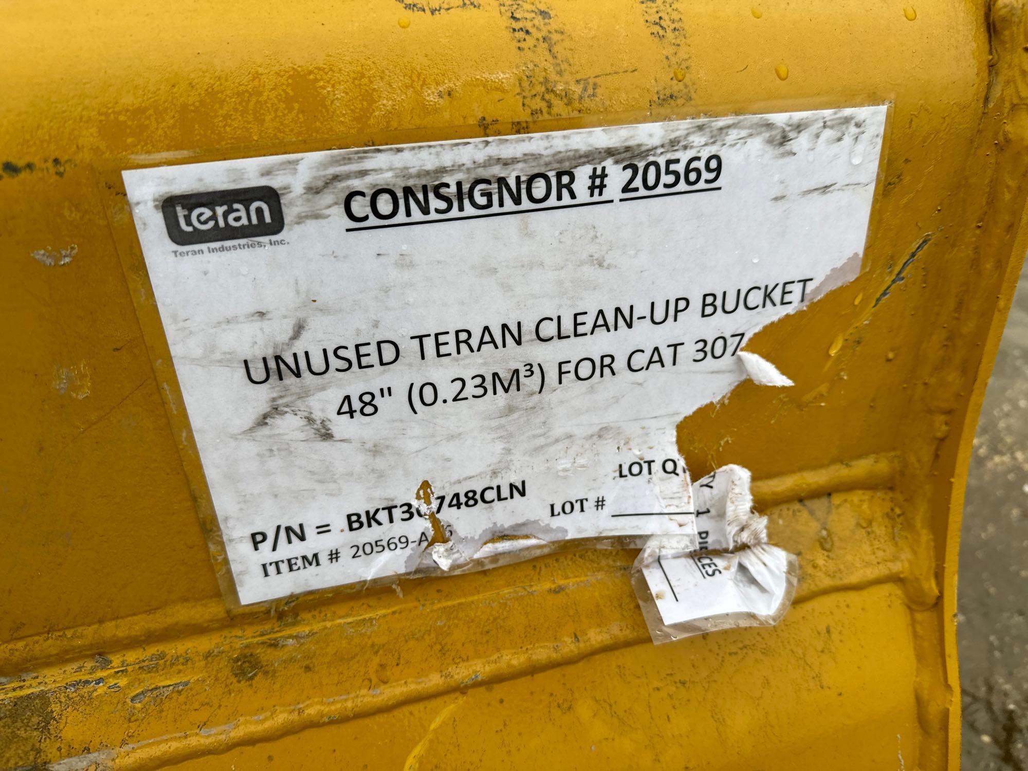 NEW TERAN 48IN. CLEAN UP BUCKET EXCAVATOR BUCKET FOR CAT 307.