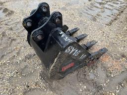 NEW TERAN 18IN. DIGGING BUCKET EXCAVATOR BUCKET for SANY SY16 with Reinforcement Plates and Side