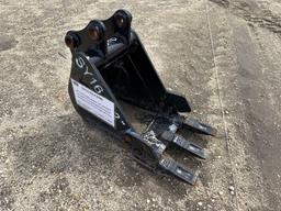 NEW TERAN 12IN. DIGGING BUCKET EXCAVATOR BUCKET for SANY SY16 with Reinforcement Plates and Side