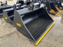 NEW TROJAN 72IN. CLEAN-UP EXCAVATOR BUCKET 90mm pins fits to: Cat 325/330/324, Hitachi 230/270,