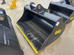 NEW TROJAN 72IN. CLEAN-UP EXCAVATOR BUCKET 80mm pins fits to: Cat 320/321/323, Hyundai R210, Komatsu