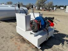 NEW UNUSED SPLASH 4FT. X 5FT. SKID FUEL/LUBE BODY equipped with: (2) 35 Gallon products tanks with