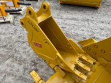 NEW TERAN 12IN. DIGGING BUCKET EXCAVATOR BUCKET FOR CAT 307 WITH SIDE CUTTERS, REINFORCEMENT PLATES
