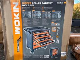 NEW WOKIN 163 PC - 6 DRAWER ROLLING TOOL CHEST NEW SUPPORT EQUIPMENT